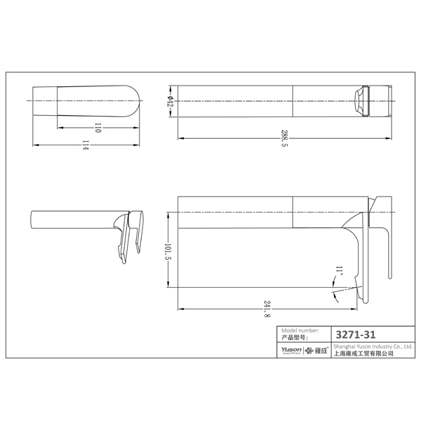 3271-31 robinet en laiton mitigeur de lavabo pour eau chaude / froide, mitigeur de lavabo