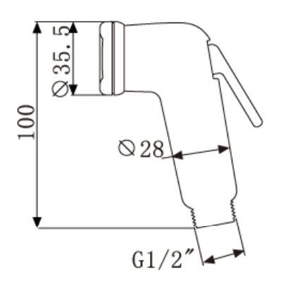 YS36001CP ABS shataff, pulvérisateur de bidet, pulvérisateur de rinçage;