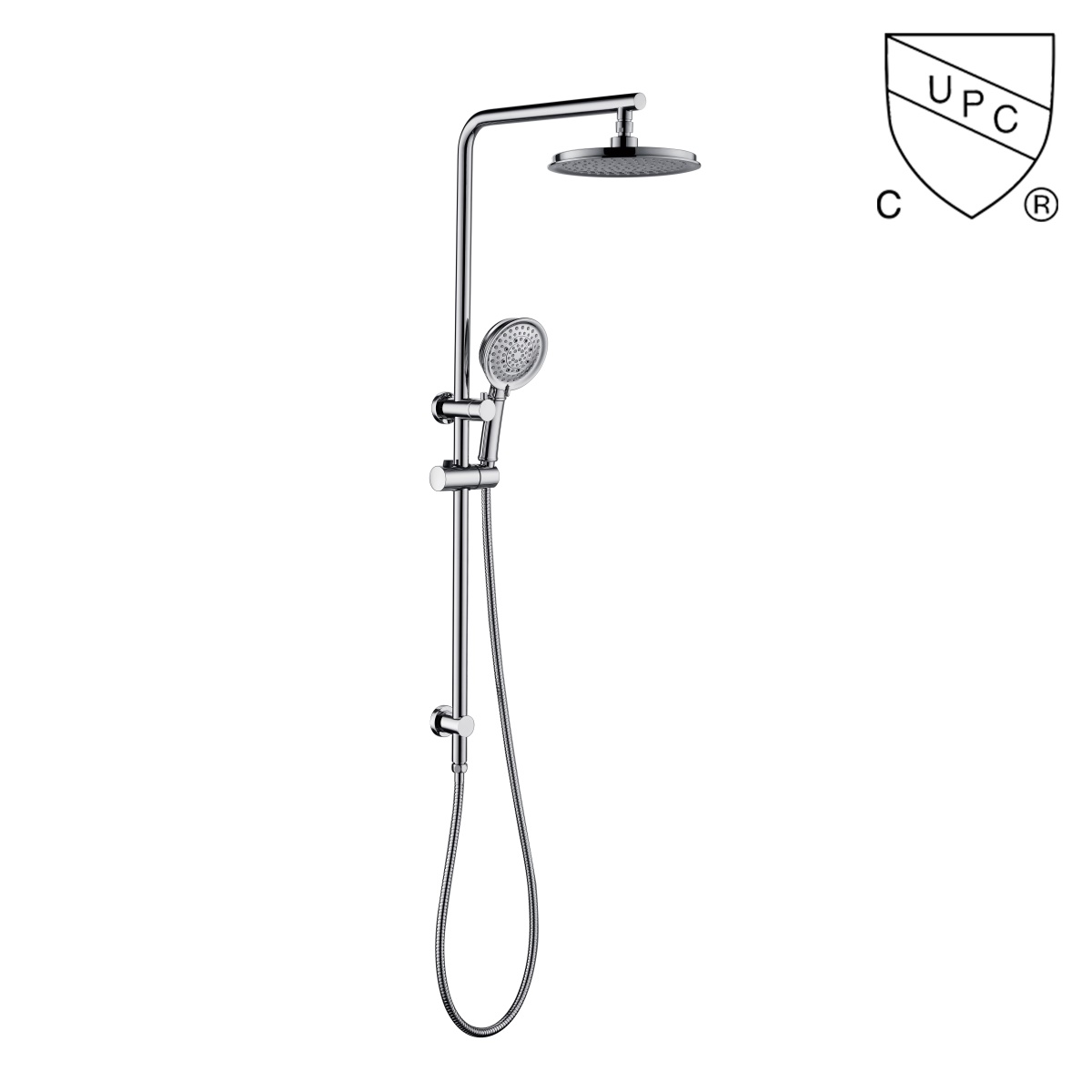 DA310021CP	UPC, CUPC  certified shower kits, rain shower set, sliding shower set;