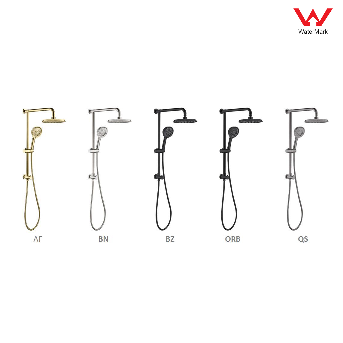 DA610020CP Kits de douche certifiés Watermark, ensemble de douche pluie, ensemble de douche coulissante;