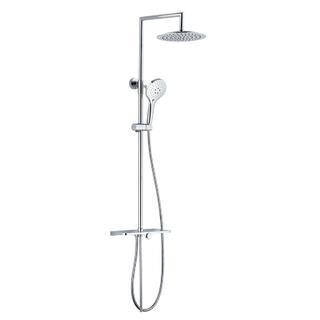 YS34111 Colonne de douche, colonne de douche pluie avec tablette, réglable en hauteur;