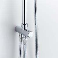 YS34142 Colonne de douche, colonne de douche pluie avec interrupteur à bouton, réglable en hauteur;