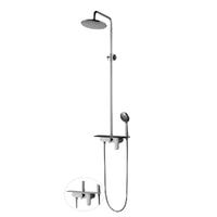 YS34150 Colonne de douche, colonne de douche pluie avec robinet à étagère, réglable en hauteur;