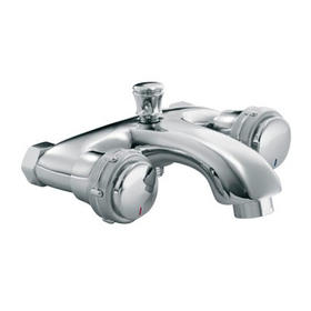 Les caractéristiques polyvalentes et pratiques d'un robinet en laiton avec poignées doubles et support de douchette