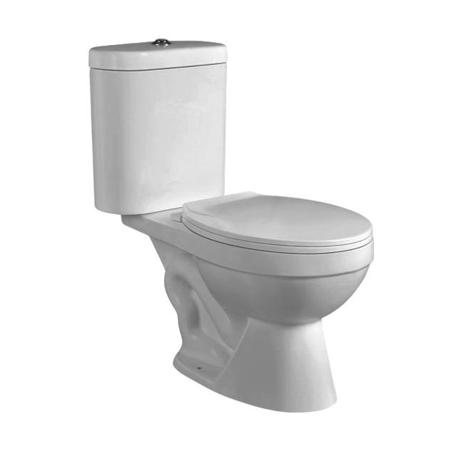 YS22206T Toilette 2 pièces en céramique, toilette siphonique à siphon en S monobloc;