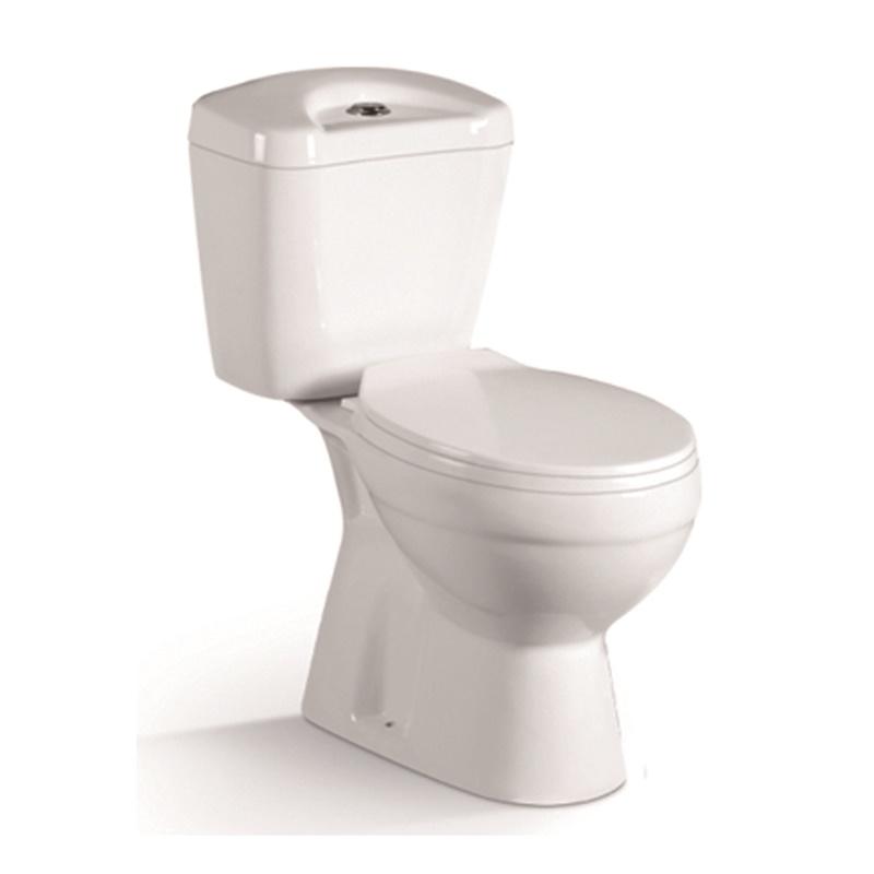 YS22207S Toilette en céramique 2 pièces, toilette à fond creux S-trap à couplage fermé;