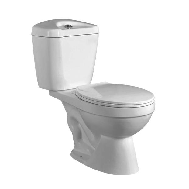 YS22207T Toilette 2 pièces en céramique, toilette siphonique à siphon en S monobloc;