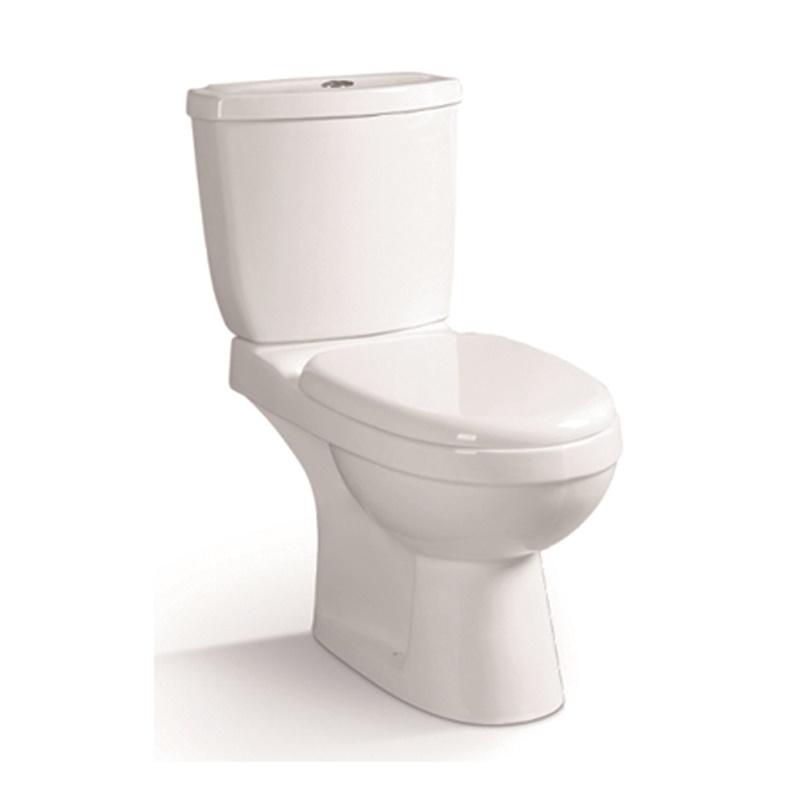YS22210P Toilette en céramique 2 pièces, WC à fond creux monobloc à siphon en P