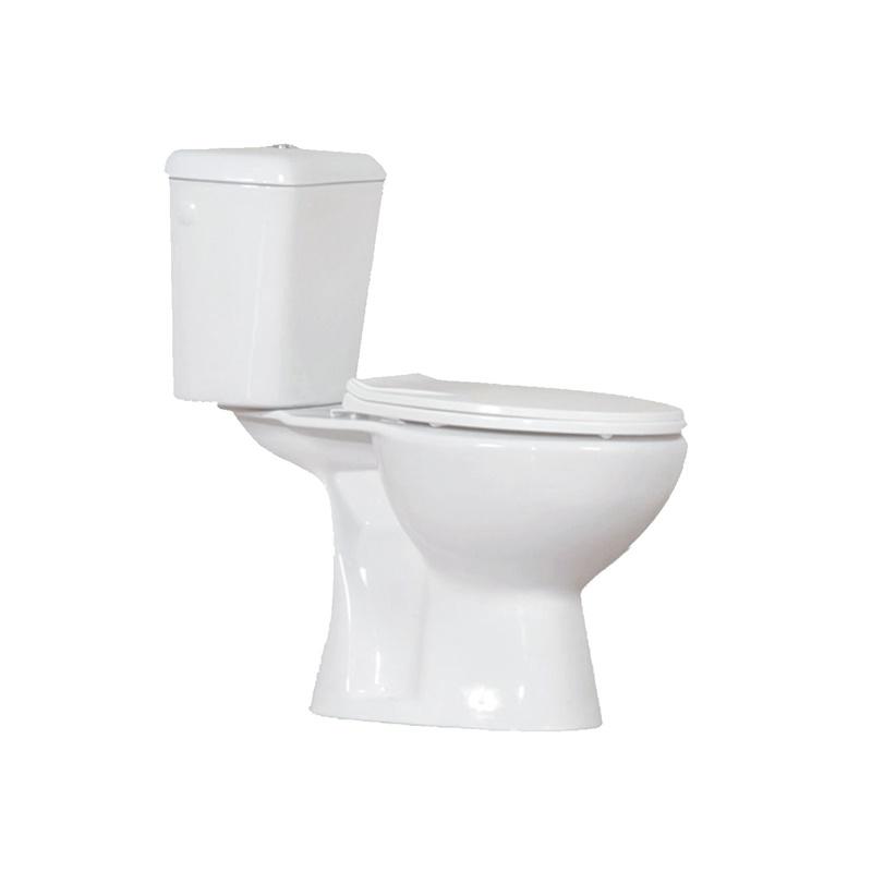 YS22221S Toilette en céramique 2 pièces au design rétro, Toilette à fond creux monobloc à siphon en P;