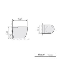 YS22239F Toilette simple en céramique, toilette à fond creux P-trap;