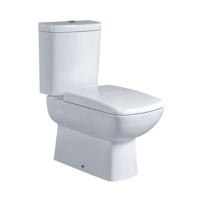 YS22240S Toilette en céramique 2 pièces au design rétro, Toilette à fond creux monobloc à siphon en P;