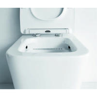 YS22251P Toilette en céramique sans rebord 2 pièces, toilette à fond creux P-trap;