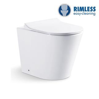 YS22268F Toilette simple en céramique, sans rebord, toilette à fond creux P-trap;