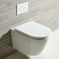 YS22268H Toilette suspendue en céramique, sans rebord Toilette murale, lavable à fond;