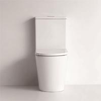 YS22268P Toilette en céramique sans rebord 2 pièces, toilette à fond creux P-trap;