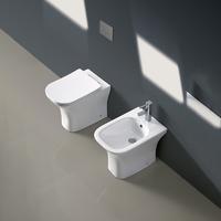 YS22291F Toilette simple en céramique, sans rebord, toilette à fond creux P-trap;