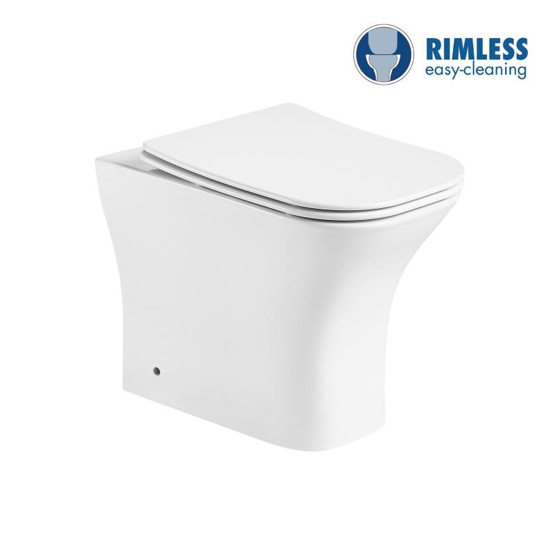 YS22291F Toilette simple en céramique, sans rebord, toilette à fond creux P-trap;