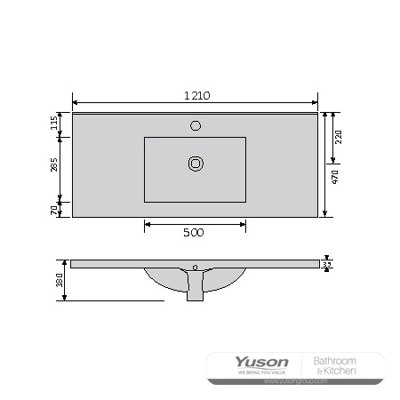 YS27298-120	Ceramic cabinet basin, vanity basin, lavatory sink;