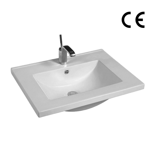 YS27298-60	Ceramic cabinet basin, vanity basin, lavatory sink;