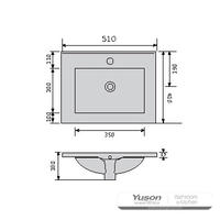 YS27299-50 Lavabo en céramique, lavabo, lavabo;