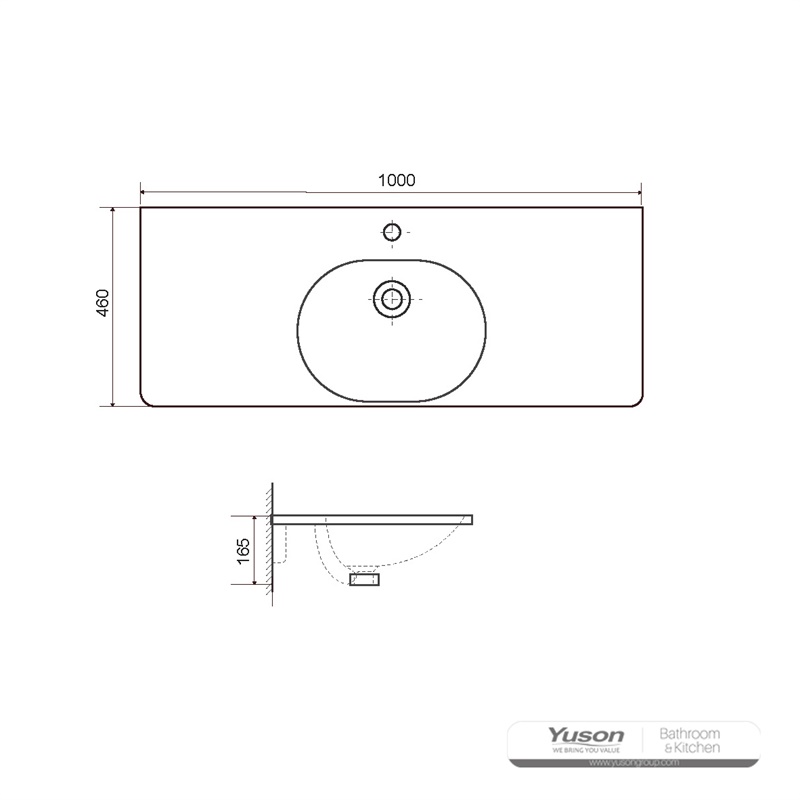 YS27308-100	Ceramic cabinet basin, vanity basin, lavatory sink;