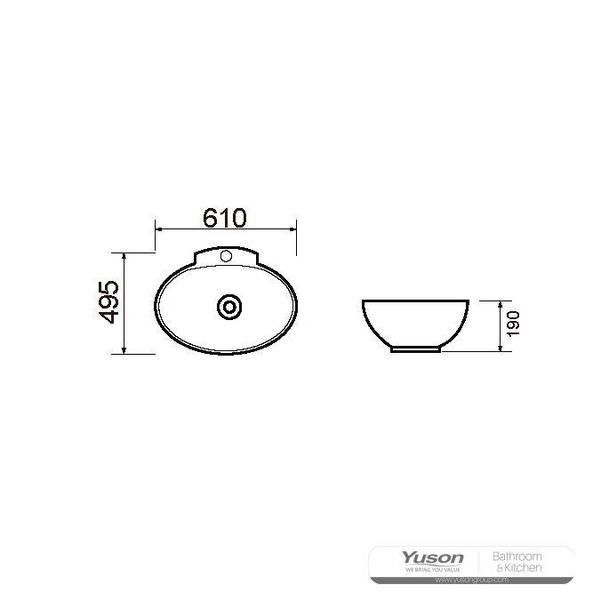 YS28212	Ceramic above counter basin, artistic basin, ceramic sink;