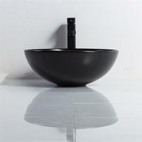 YS28401-MB Céramique noire mate au-dessus du lavabo, bassin artistique, évier en céramique;