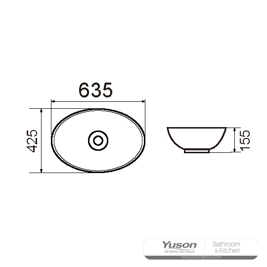 YS28416	Ceramic above counter basin, artistic basin, ceramic sink;