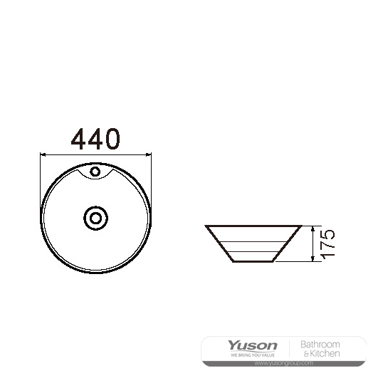 YS28422 Céramique au-dessus du lavabo, bassin artistique, évier en céramique;