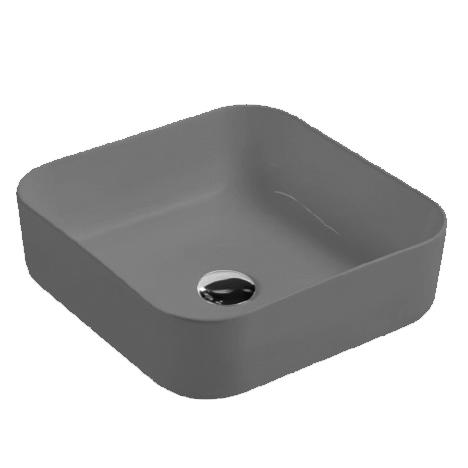 YS28433-MY Céramique grise mate au-dessus du lavabo, vasque artistique, évier en céramique;