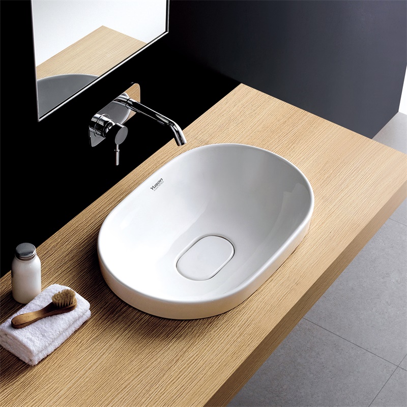 YS28450	Ceramic above counter basin, artistic basin, ceramic sink;