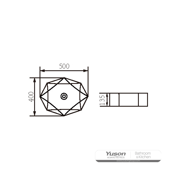 YS28462 Céramique au-dessus du lavabo, bassin artistique, évier en céramique;