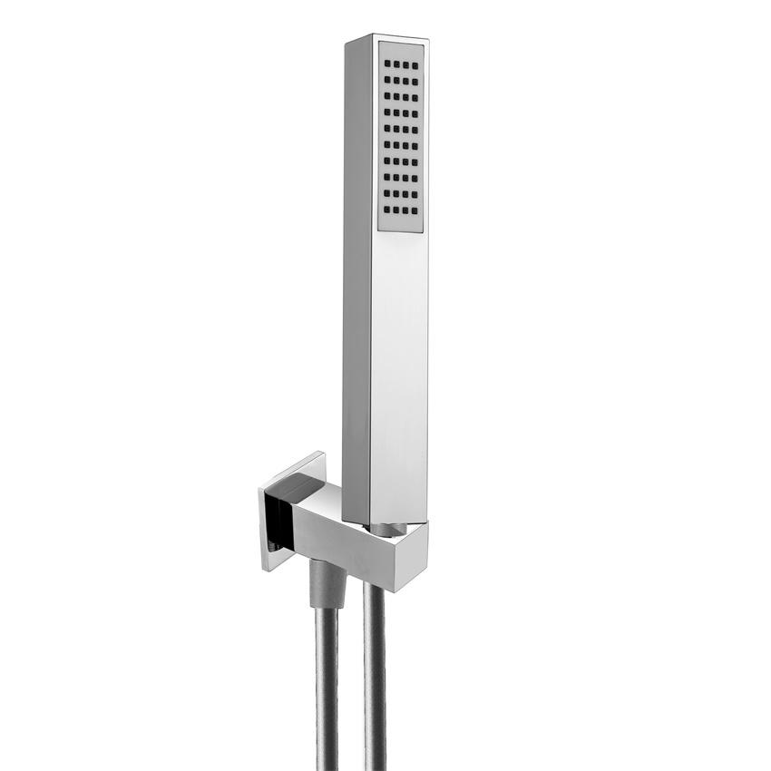 YS31252-K2 Kit de douche carré en ABS, avec support mural et flexible de douche;