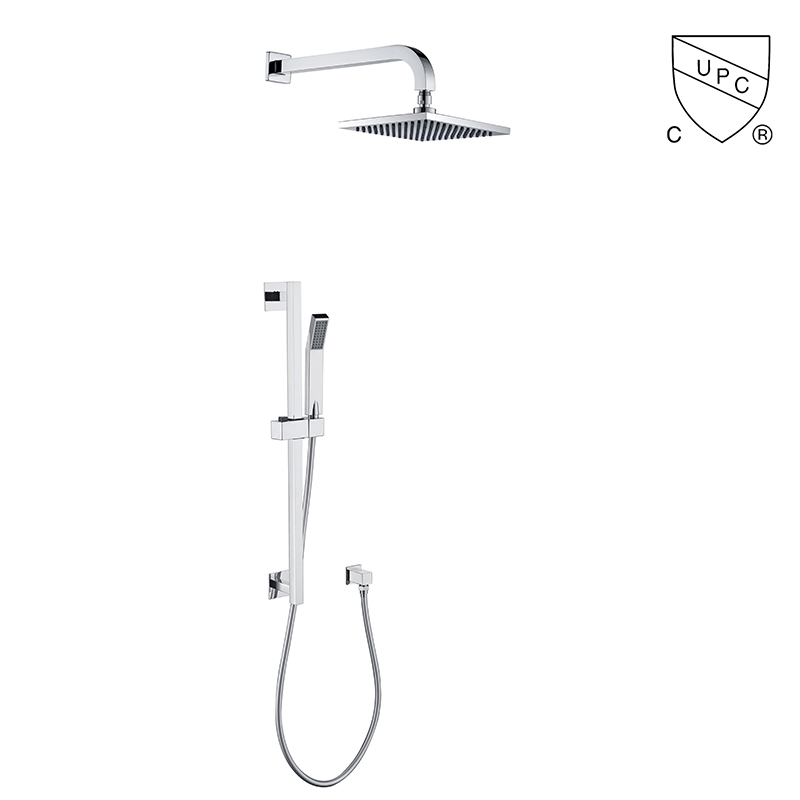 DA310018CP	UPC, CUPC certified shower kits, sliding shower set, rain shower set;