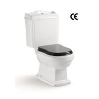 YS22209S Toilette en céramique 2 pièces au design rétro, Toilette à fond creux monobloc à siphon en P;