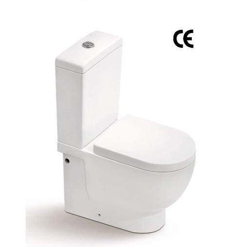 YS22214S Toilette en céramique 2 pièces au design rétro, Toilette à fond creux monobloc à siphon en P;