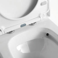 YS22268P Toilette en céramique sans rebord 2 pièces, toilette à fond creux P-trap;