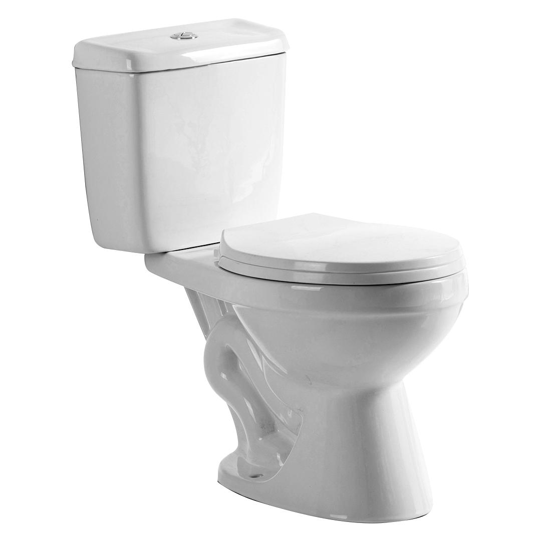 YS22235 Toilette 2 pièces en céramique, toilette siphonique à siphon en S monobloc;