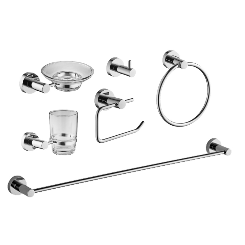 19310S 6-in-1 set	Bathroom accessories, towel ring, towel holder suites