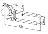 S39410 Barres d'appui pour salle de bain, barres d'appui pliables, main courante de sécurité, barres d'appui antidérapantes;