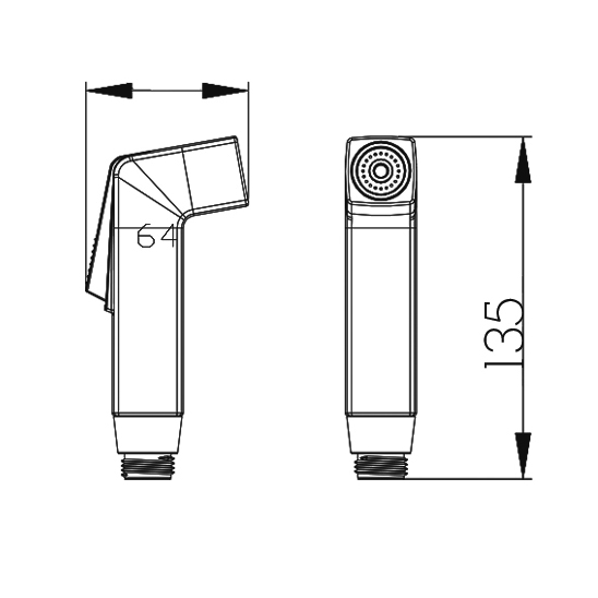 YS36077 ABS shataff, combo de toilette de bidet portable à pulvérisation de bidet