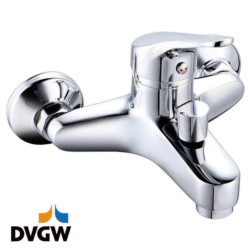 4135-10 Certifié DVGW, mitigeur de baignoire mural en laiton à levier unique pour eau chaude / froide