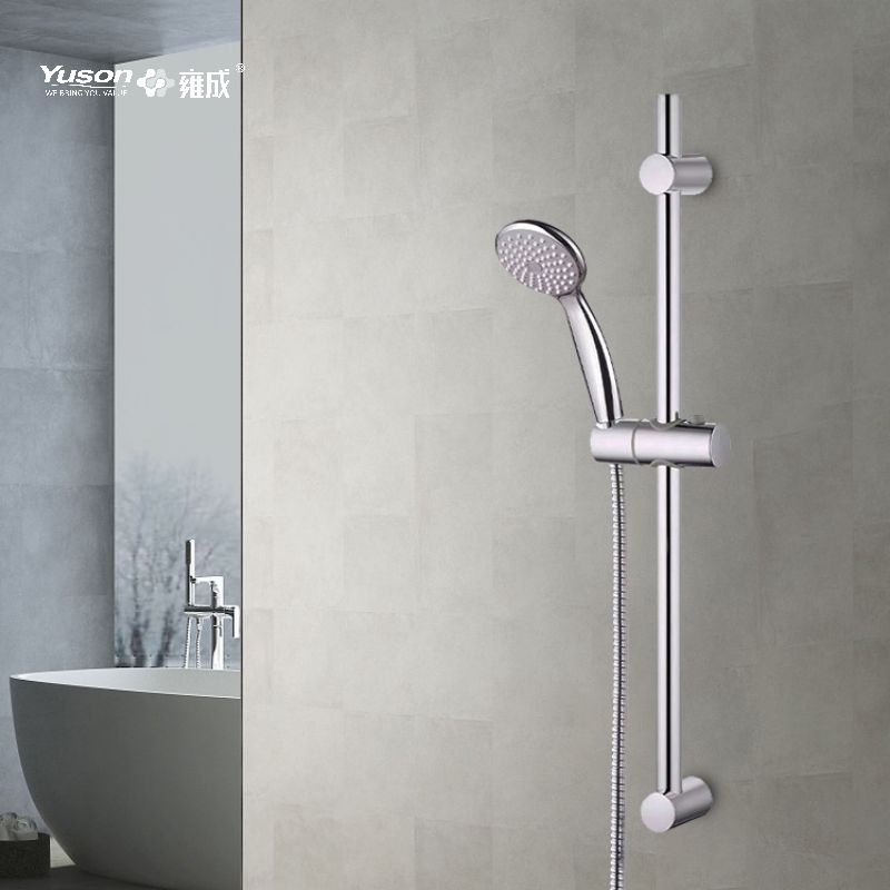 YS33277 Ensemble de douche coulissant ø19 mm Barre coulissante en acier inoxydable, douchette 1 fonction Tuyau de douche en acier inoxydable de 1,5 m