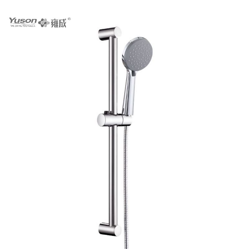 YS33278 Ensemble de douche coulissant ø19 mm Barre coulissante en acier inoxydable, douchette à main 3 fonctions Tuyau de douche en acier inoxydable de 1,5 m