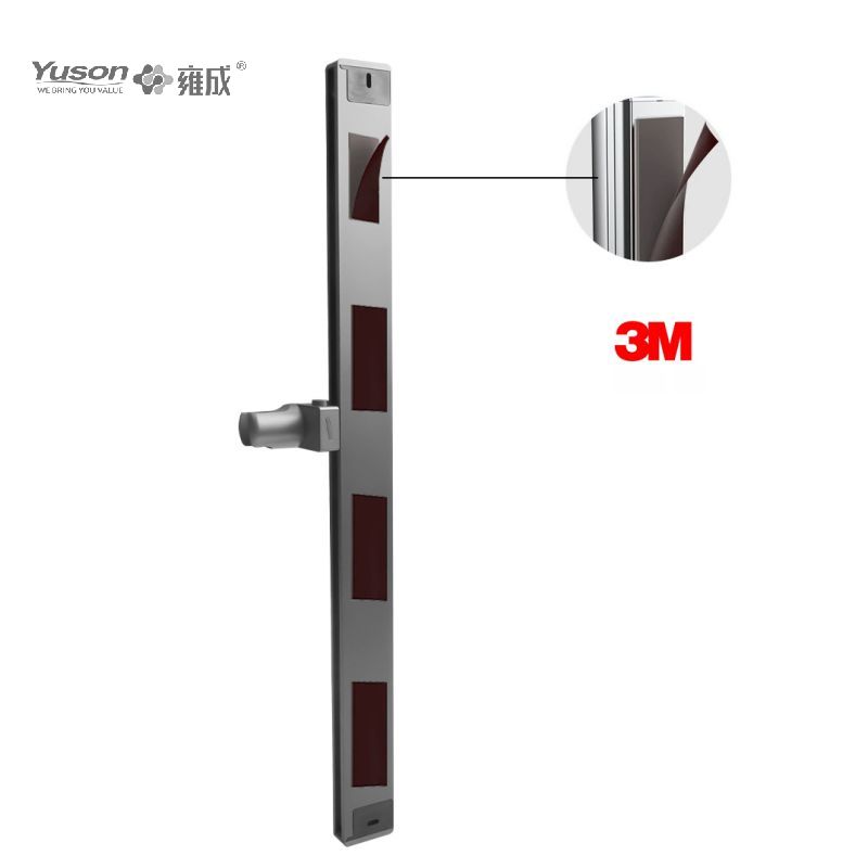 Ensemble de douche coulissant en aluminium de conception plate YS33132, buses en silicone à 3 fonctions, tuyau de douche en PVC