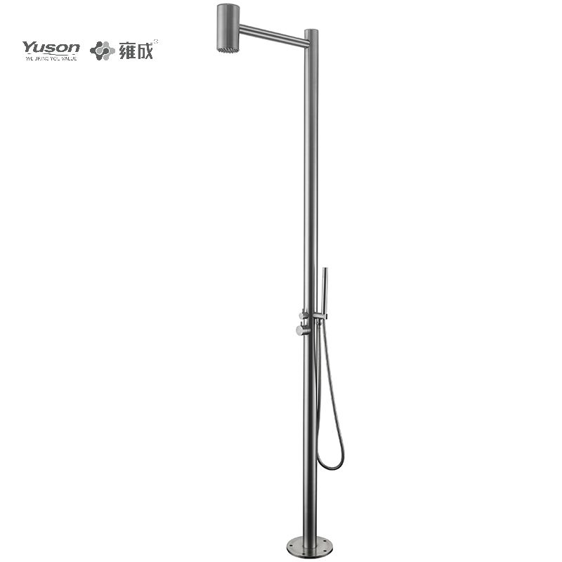 Colonne de douche de piscine extérieure à 2 fonctions YS78670, 304 ou 316l, pour stations balnéaires au bord de la piscine, zone à forte corrosion en bord de mer