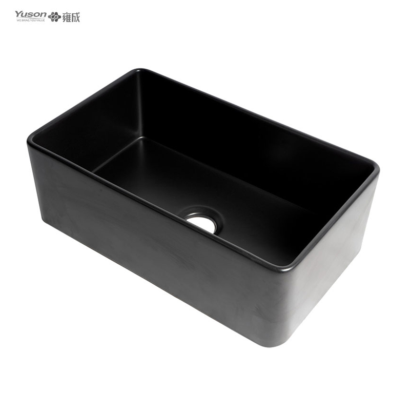 YS27101-3018 fabricant 30x18 pouces FFC Fine argile réfractaire chine tablier avant évier de cuisine simple bol majordome évier