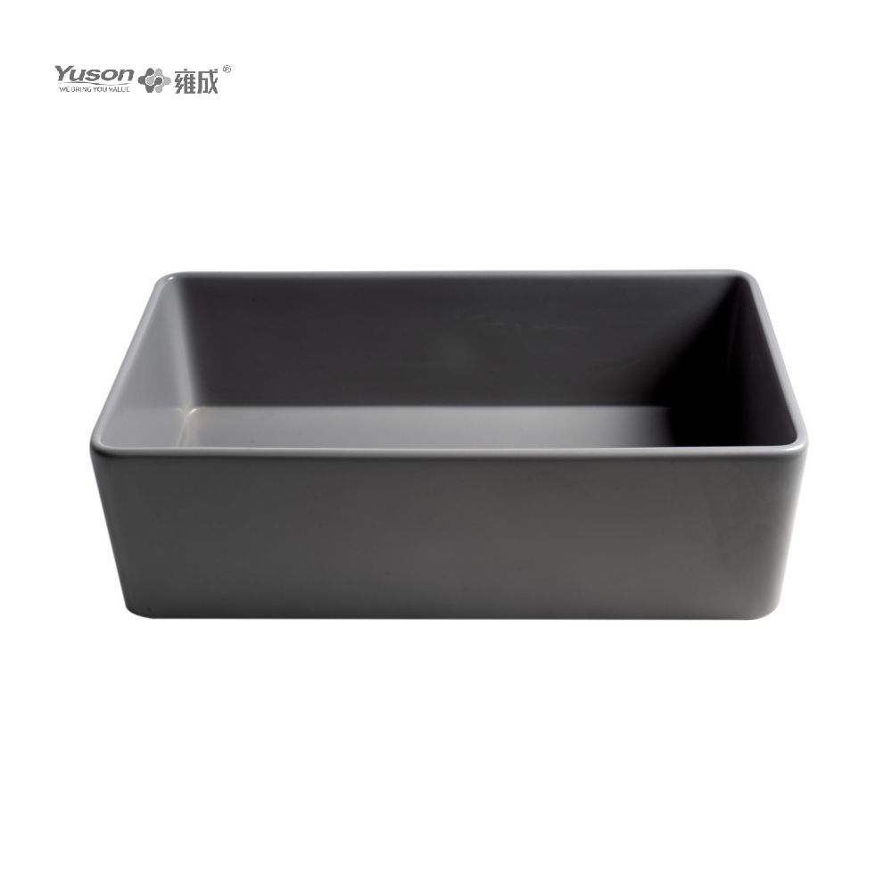 YS27101-3318 33x18 pouces, bol simple le plus vendu FFC, tablier de cuisine en argile réfractaire fine, évier de cuisine avant en argile réfractaire fine