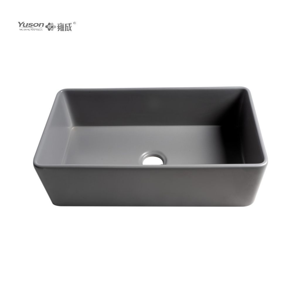 YS27101-3318 33x18 pouces, bol simple le plus vendu FFC, tablier de cuisine en argile réfractaire fine, évier de cuisine avant en argile réfractaire fine