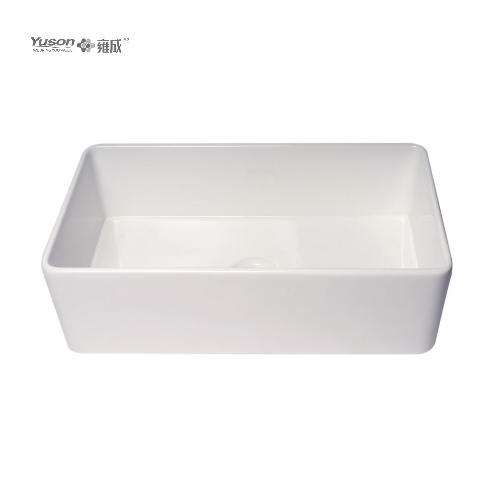 YS27101-3318 33x18 pouces, bol simple le plus vendu FFC, tablier de cuisine en argile réfractaire fine, évier de cuisine avant en argile réfractaire fine